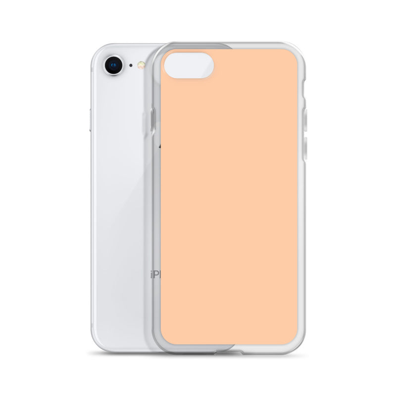 Load image into Gallery viewer, Plain Color Peach Orange iPhone Case Clear Bump Resistant Flexible CREATIVETECH