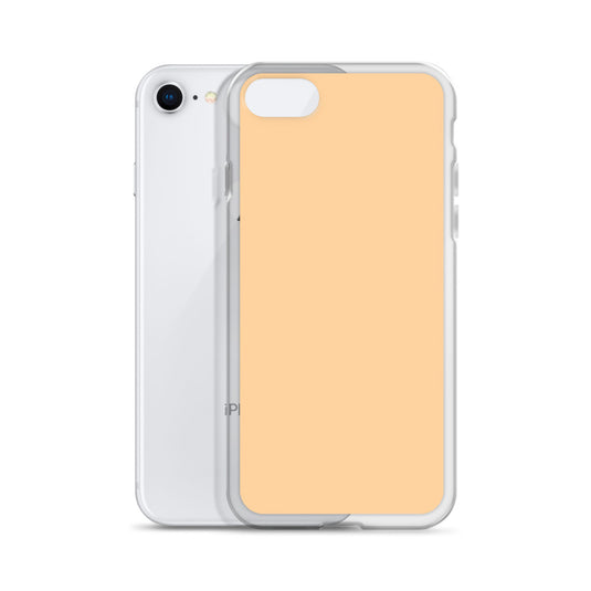 Plain Color Frangipani Orange iPhone Case Clear Bump Resistant Flexible CREATIVETECH