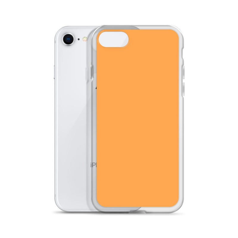 Load image into Gallery viewer, Plain Color Texas Rose Orange iPhone Case Clear Bump Resistant Flexible CREATIVETECH