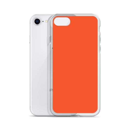 Plain Color Outrageous Orange iPhone Case Clear Bump Resistant Flexible CREATIVETECH