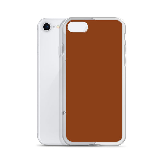 Plain Color Saddle Brown iPhone Case Clear Bump Resistant Flexible CREATIVETECH