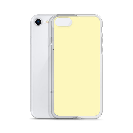 Plain Color Cumulus Yellow iPhone Case Clear Bump Resistant Flexible CREATIVETECH