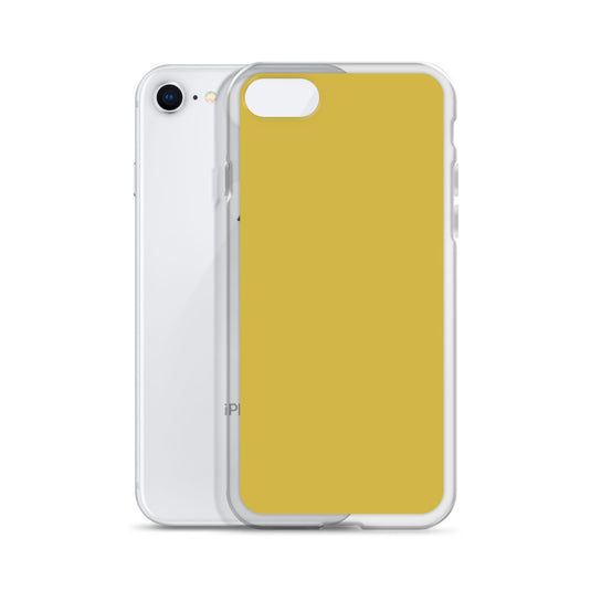 Plain Color Old Gold Yellow iPhone Case Clear Bump Resistant CREATIVETECH