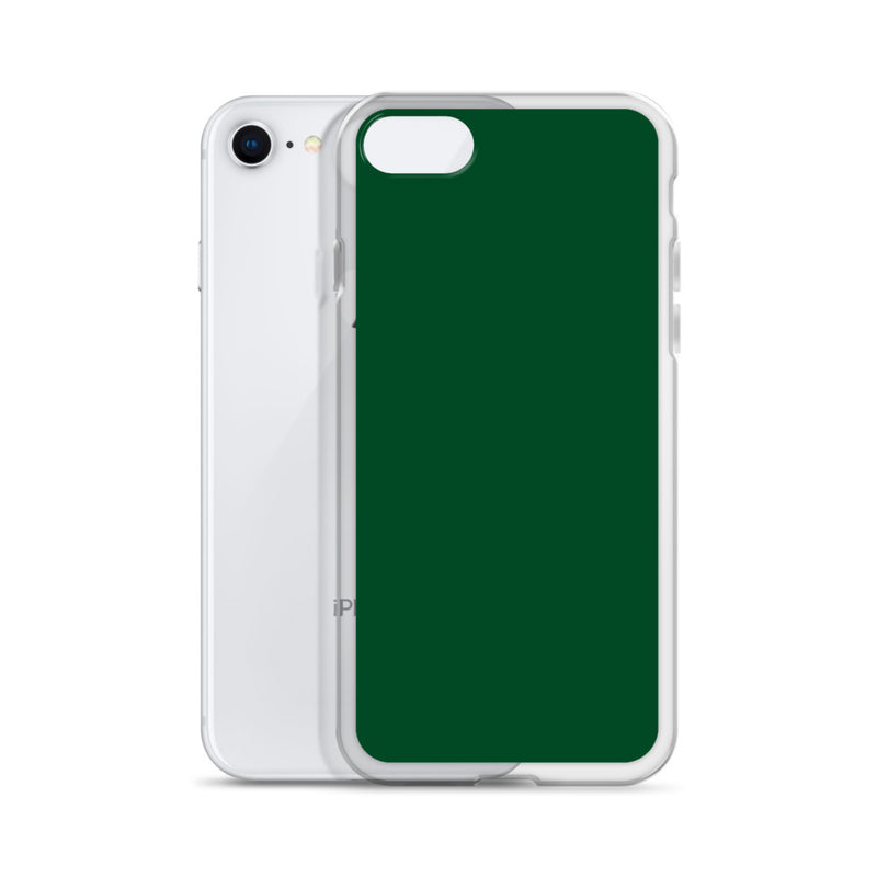 Load image into Gallery viewer, Plain Color Forest Green iPhone Case Clear Bump Resistant CREATIVETECH