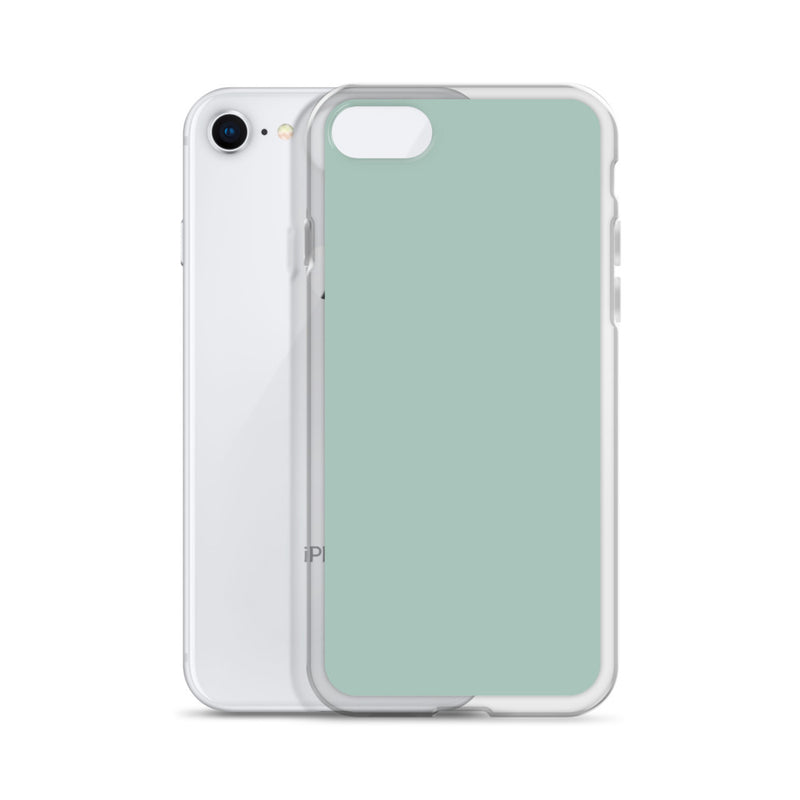 Load image into Gallery viewer, Plain Color Opal Green Blue iPhone Case Clear Bump Resistant CREATIVETECH