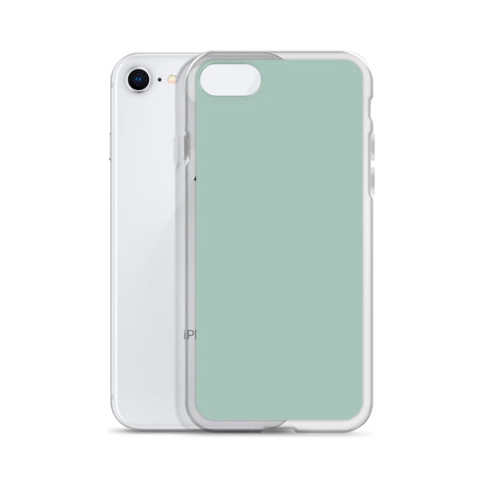 Plain Color Opal Green Blue iPhone Case Clear Bump Resistant CREATIVETECH