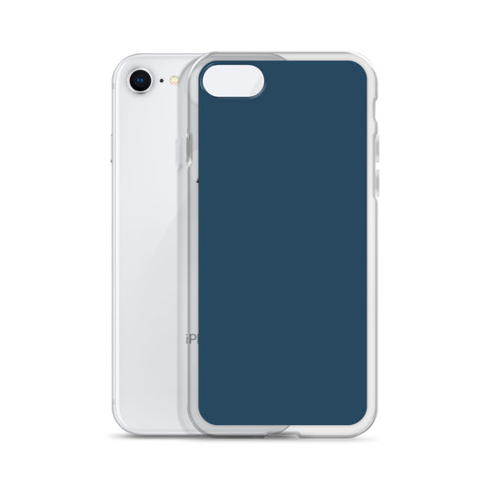 Plain Color Arapawa Blue iPhone Case Clear Bump Resistant CREATIVETECH
