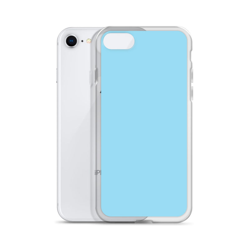 Load image into Gallery viewer, Plain Color Columbia Blue iPhone Case Clear Bump Resistant CREATIVETECH
