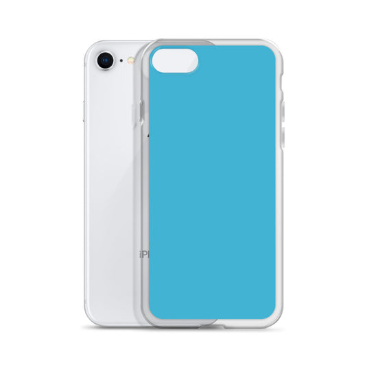 Plain Color Summer Sky Blue iPhone Case Clear Bump Resistant CREATIVETECH