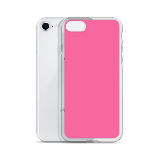 Brilliant Rose Pink iPhone Clear Thin Case Plain Color CREATIVETECH