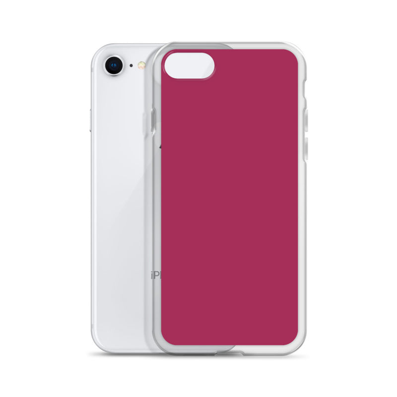 Load image into Gallery viewer, Lipstick Pink Red iPhone Clear Thin Case Plain Color CREATIVETECH