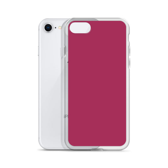 Lipstick Pink Red iPhone Clear Thin Case Plain Color CREATIVETECH