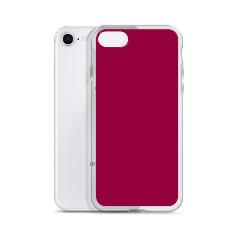 Load image into Gallery viewer, Light Burgundy Red iPhone Clear Thin Case Plain Color CREATIVETECH