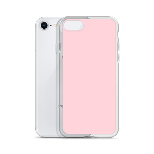 Flamingo Pink iPhone Clear Thin Case Plain Color CREATIVETECH