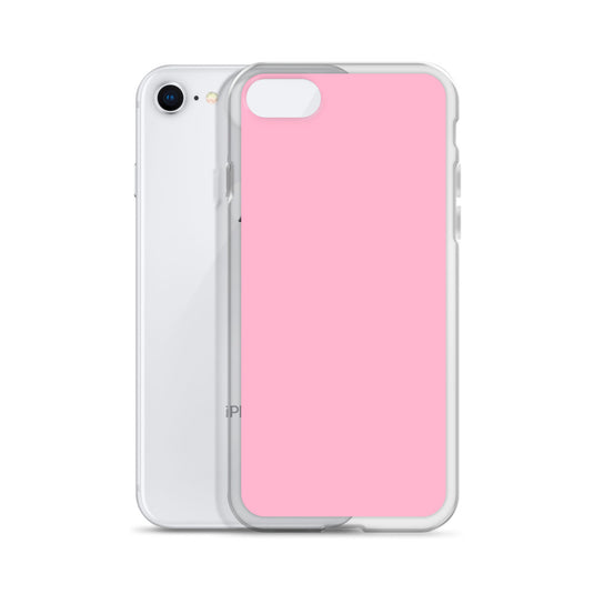 Cotton Candy Pink iPhone Clear Thin Case Plain Color CREATIVETECH