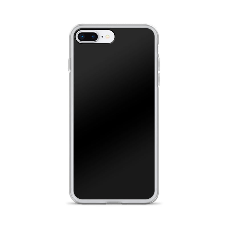 Load image into Gallery viewer, Plain Color Black iPhone Case Clear Bump Resistant Flexible CREATIVETECH