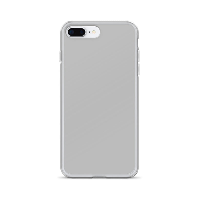 Load image into Gallery viewer, Plain Color Silver Grey iPhone Case Clear Bump Resistant Flexible CREATIVETECH
