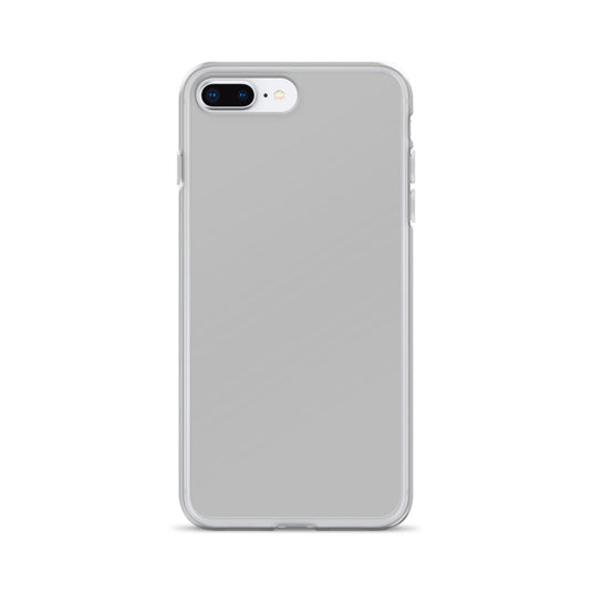 Plain Color Silver Grey iPhone Case Clear Bump Resistant Flexible CREATIVETECH