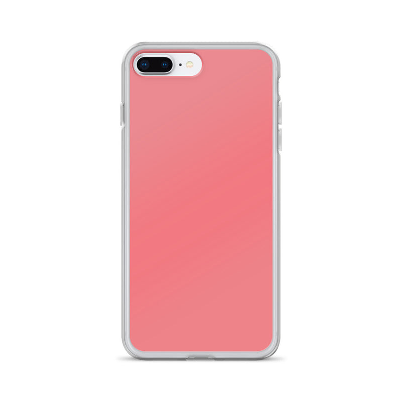 Load image into Gallery viewer, Plain Color Flory Red Pink iPhone Case Clear Bump Resistant Flexible CREATIVETECH