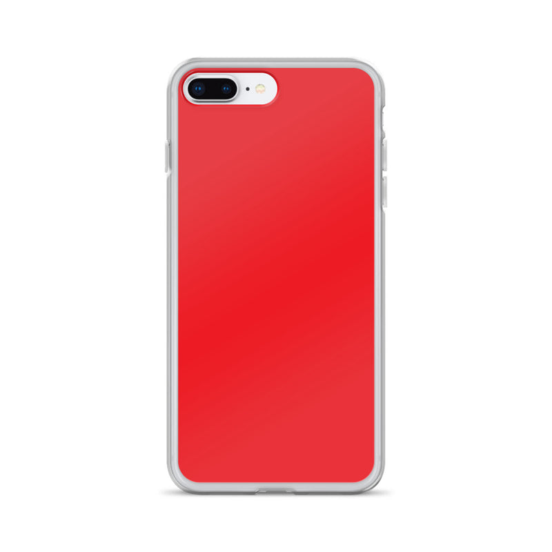 Load image into Gallery viewer, Plain Color Alizarin Red iPhone Case Clear Bump Resistant Flexible CREATIVETECH