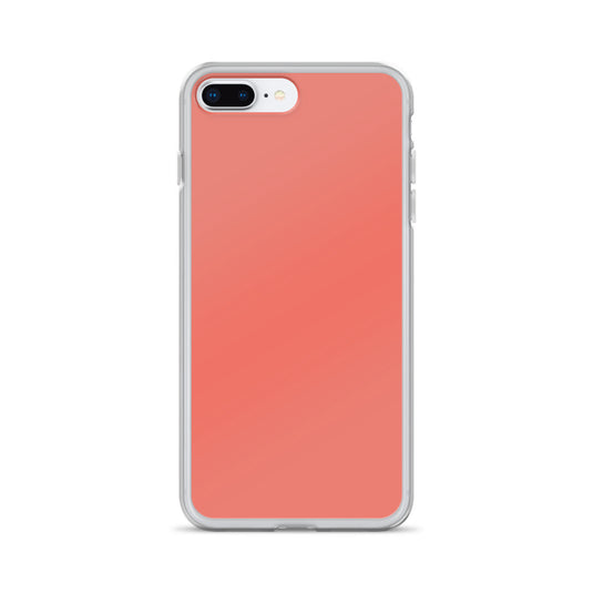 Plain Color Geraldine Orange Red Pink iPhone Case Clear Bump Resistant Flexible CREATIVETECH