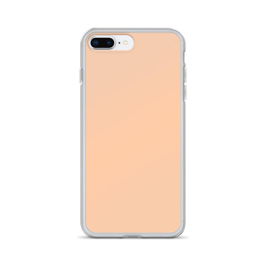 Plain Color Peach Orange iPhone Case Clear Bump Resistant Flexible CREATIVETECH