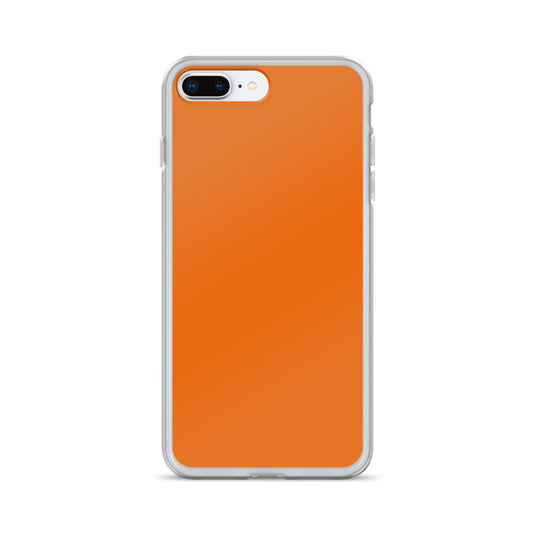 Plain Color Mango Orange iPhone Case Clear Bump Resistant Flexible CREATIVETECH