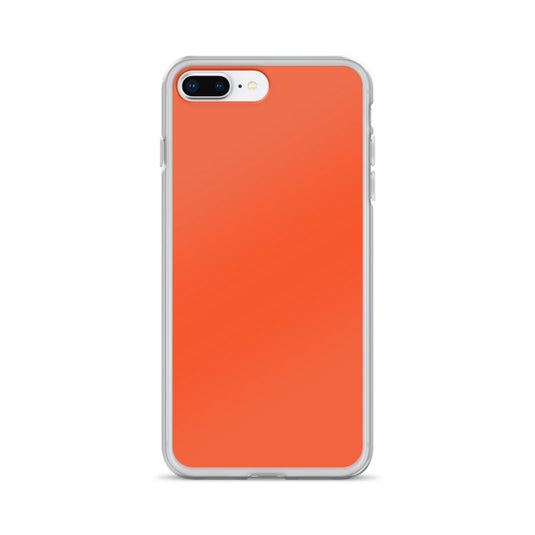 Plain Color Outrageous Orange iPhone Case Clear Bump Resistant Flexible CREATIVETECH