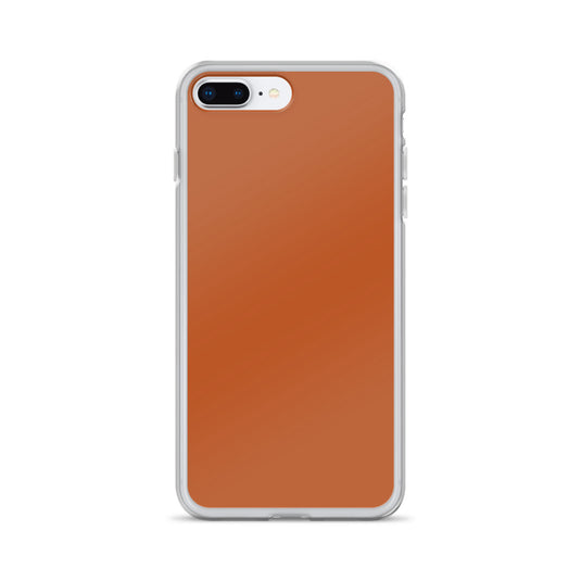 Plain Color Tenne Brown iPhone Case Clear Bump Resistant Flexible CREATIVETECH