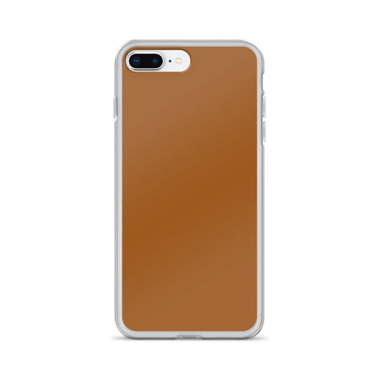 Plain Color Rich Brown iPhone Case Clear Bump Resistant Flexible CREATIVETECH