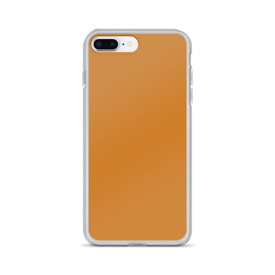 Plain Color Bronze Orange Brown iPhone Case Clear Bump Resistant Flexible CREATIVETECH