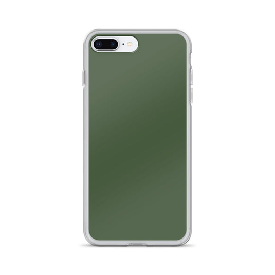 Plain Color Deep Sage iPhone Case Clear Bump Resistant CREATIVETECH