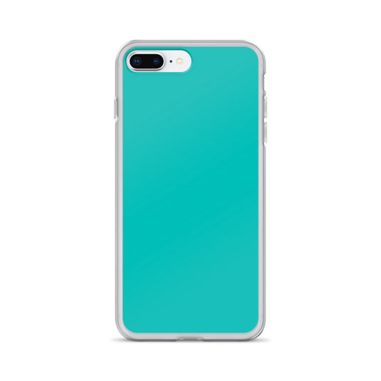 Plain Color Iris Blue iPhone Case Clear Bump Resistant CREATIVETECH