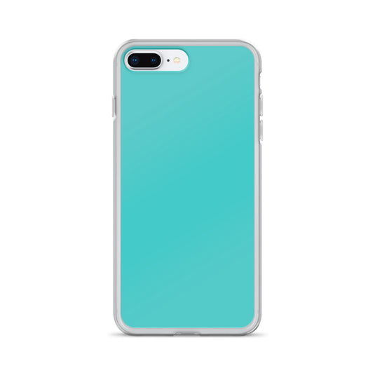 Plain Color Turquoise Blue iPhone Case Clear Bump Resistant CREATIVETECH