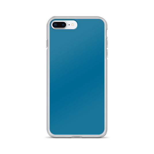 Plain Color Cerulean Blue iPhone Case Clear Bump Resistant CREATIVETECH