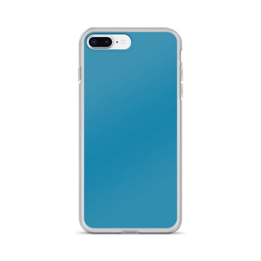 Plain Color Pelurous Blue iPhone Case Clear Bump Resistant CREATIVETECH