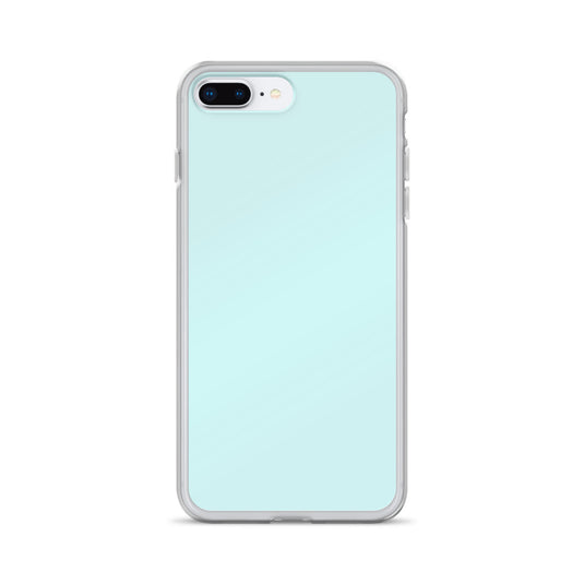 Plain Color Light Cyan Blue iPhone Case Clear Bump Resistant CREATIVETECH