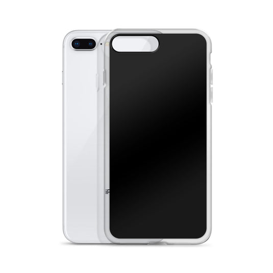 Plain Color Black iPhone Case Clear Bump Resistant Flexible CREATIVETECH