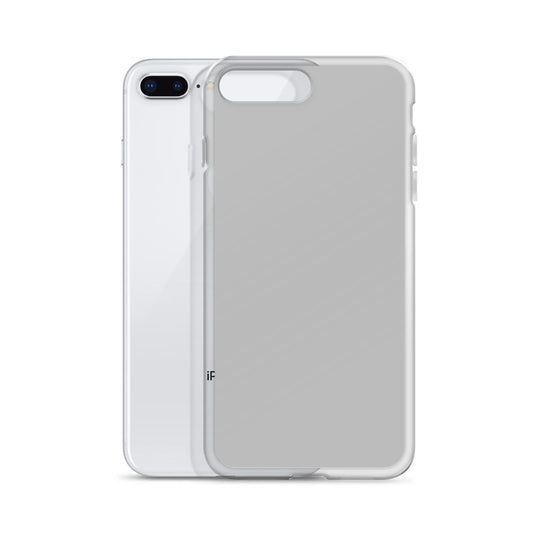 Plain Color Silver Grey iPhone Case Clear Bump Resistant Flexible CREATIVETECH