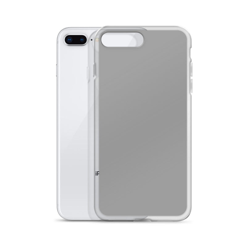 Load image into Gallery viewer, Plain Color Nobel Grey iPhone Case Clear Bump Resistant Flexible CREATIVETECH
