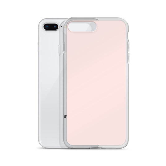 Plain Color Misty Rose Pink iPhone Case Clear Bump Resistant Flexible CREATIVETECH