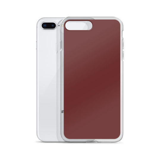 Plain Color Auburn Red iPhone Case Clear Bump Resistant Flexible CREATIVETECH