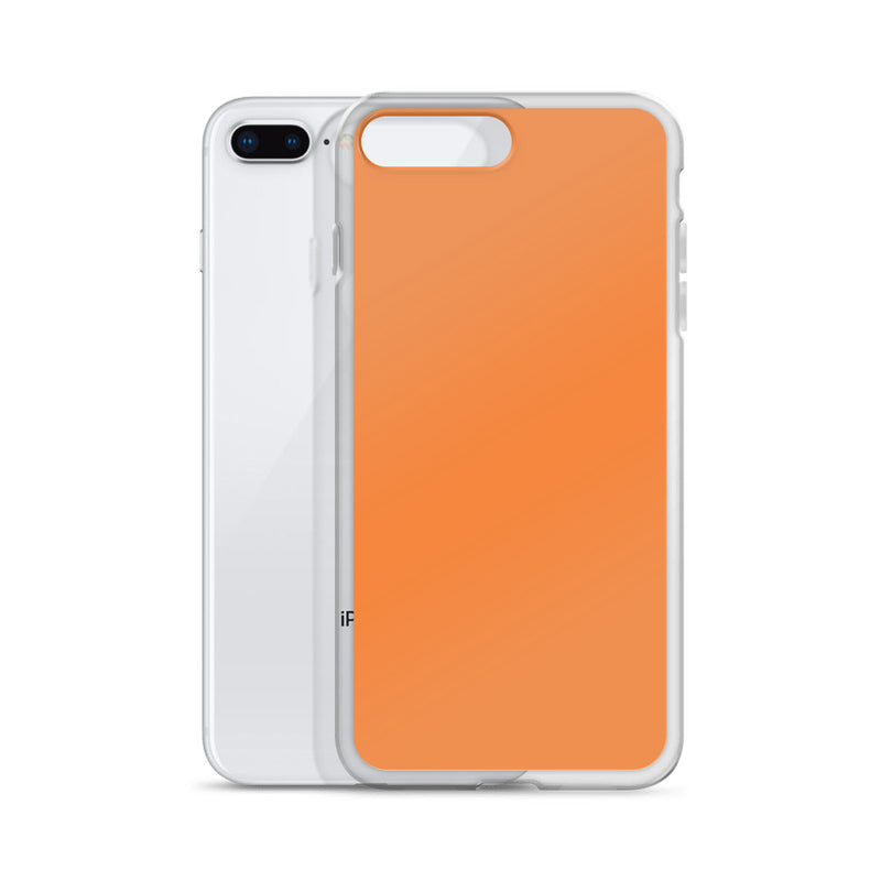 Load image into Gallery viewer, Plain Color Flamenco Orange iPhone Case Clear Bump Resistant Flexible CREATIVETECH