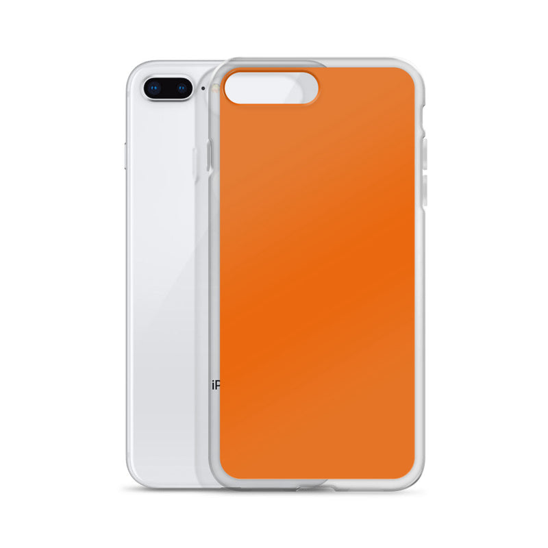 Load image into Gallery viewer, Plain Color Mango Orange iPhone Case Clear Bump Resistant Flexible CREATIVETECH