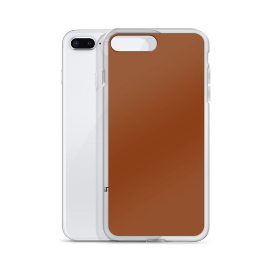 Plain Color Saddle Brown iPhone Case Clear Bump Resistant Flexible CREATIVETECH