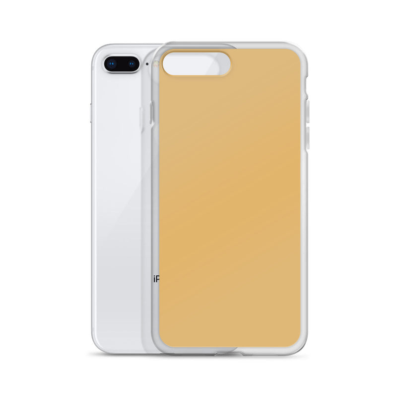 Load image into Gallery viewer, Plain Color Fawn Beige Brown iPhone Case Clear Bump Resistant Flexible CREATIVETECH