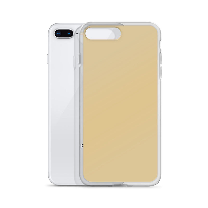 Load image into Gallery viewer, Plain Color New Orleans Beige Brown iPhone Case Clear Bump Resistant Flexible CREATIVETECH