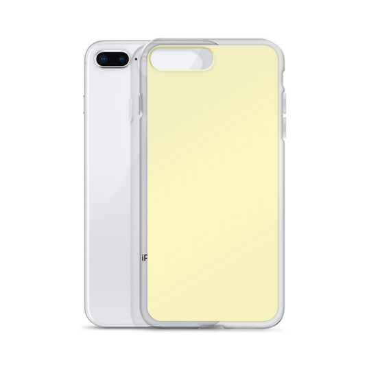 Plain Color Cumulus Yellow iPhone Case Clear Bump Resistant Flexible CREATIVETECH