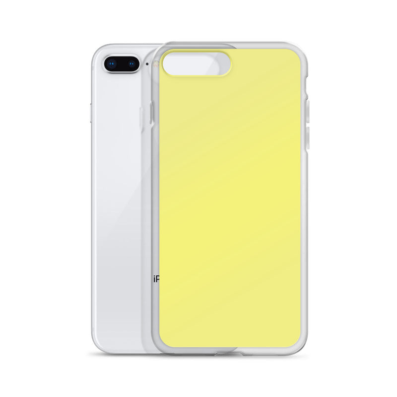 Load image into Gallery viewer, Plain Color Dolly Yellow iPhone Case Clear Bump Resistant CREATIVETECH