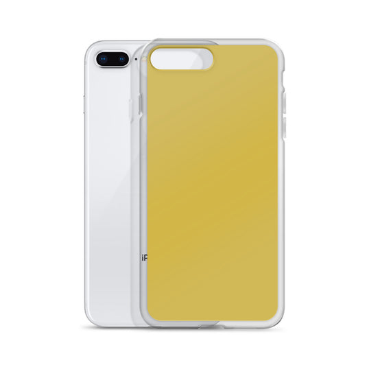 Plain Color Old Gold Yellow iPhone Case Clear Bump Resistant CREATIVETECH